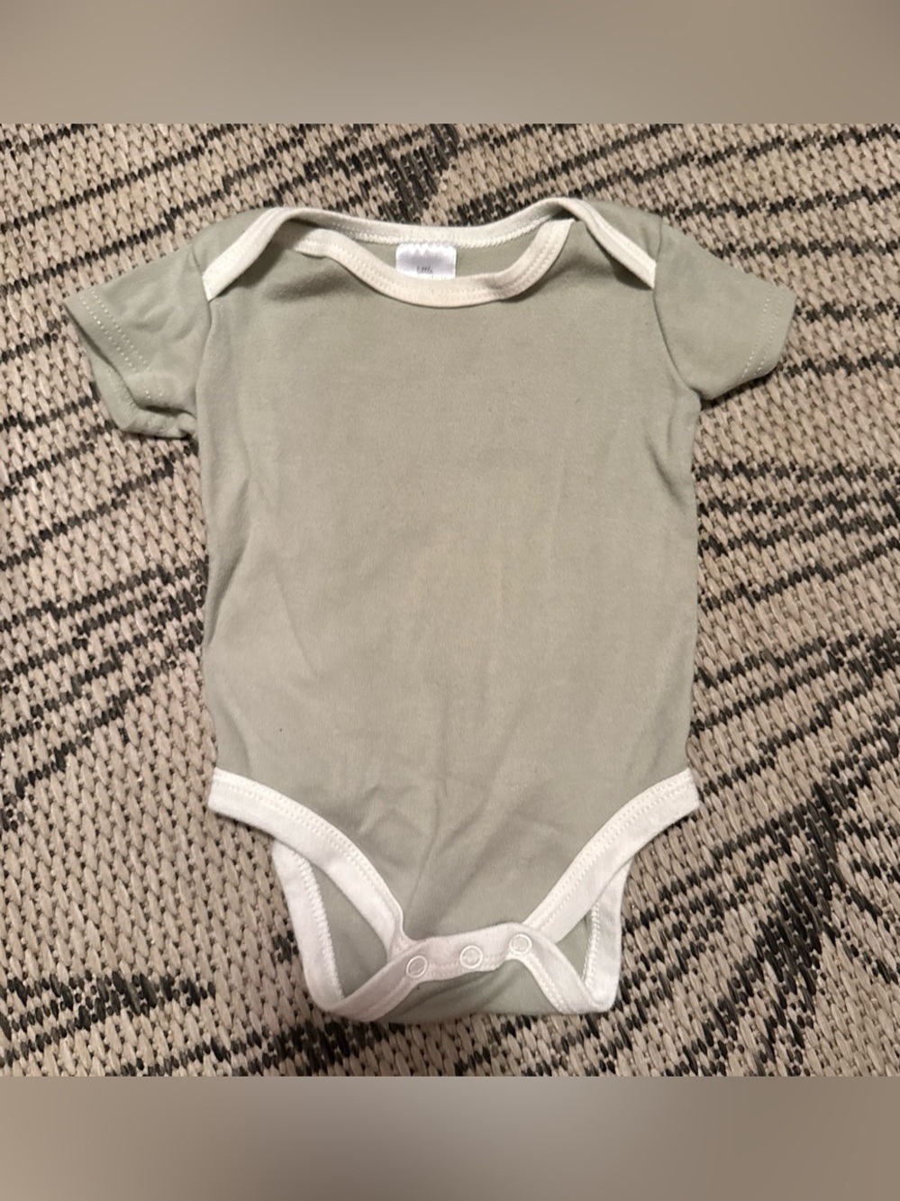 Classic Baby One-Piece Bodysuit in Sage Green size 3/6 months